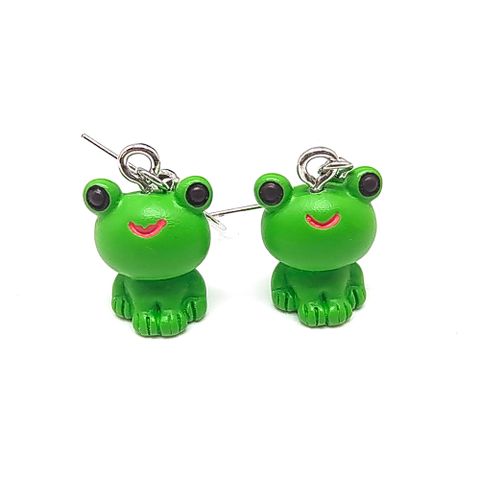 1 Pair Casual Cute Simple Style Animal Fox Frog Alloy Resin