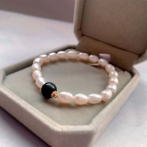 Elegant Geometric Freshwater Pearl Copper Bracelets In Bulk