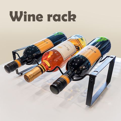 Retro Formal Solid Color Iron Wine Rack