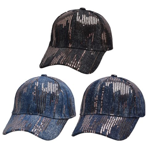 Hombres Casual Estilo Simple Lentejuelas Lentejuelas Aleros Curvos Gorra De Beisbol