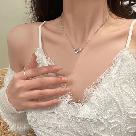 Estilo Simple Cuadrado Flor Nudo De Lazo Aleación Embutido Perlas Artificiales Diamantes De Imitación Mujeres Collar