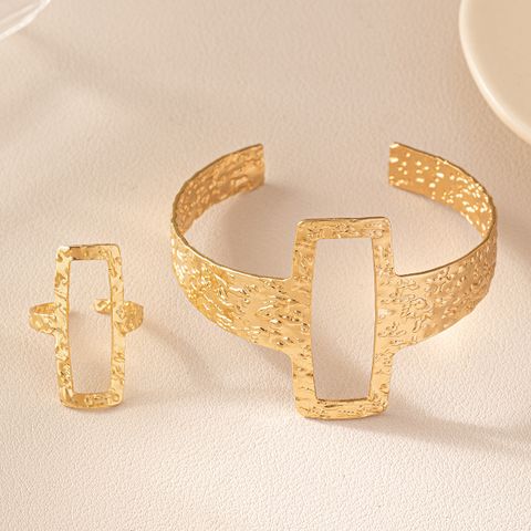 Basic Simple Style Classic Style Geometric Solid Color Alloy Wholesale Rings Bracelets Jewelry Set