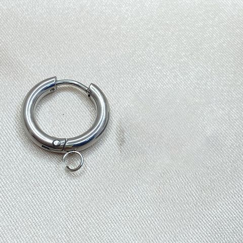 1 Piece Simple Style Round Titanium Steel Plating Earrings