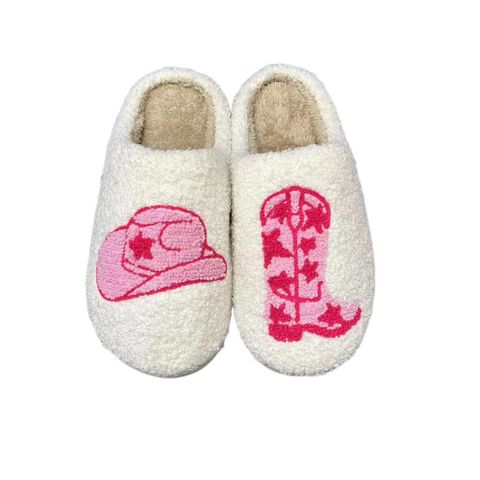 Unisex Casual Cartoon Round Toe Home Slippers Cotton Slippers