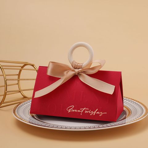 Letter Bow Knot Paper Wedding Party Gift Bags