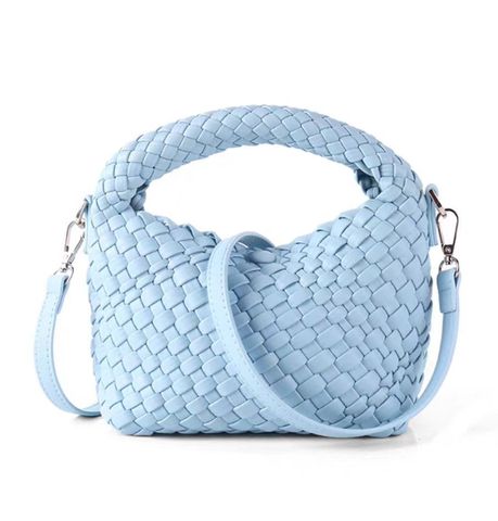 Women's Small Braid Solid Color Streetwear Weave Pillow Shape Magnetic Buckle Handbag