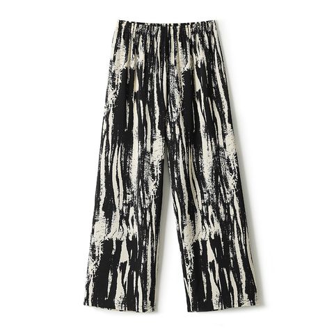 Women's Daily Streetwear Stripe Graffiti Full Length Printing Casual Pants Straight Pants