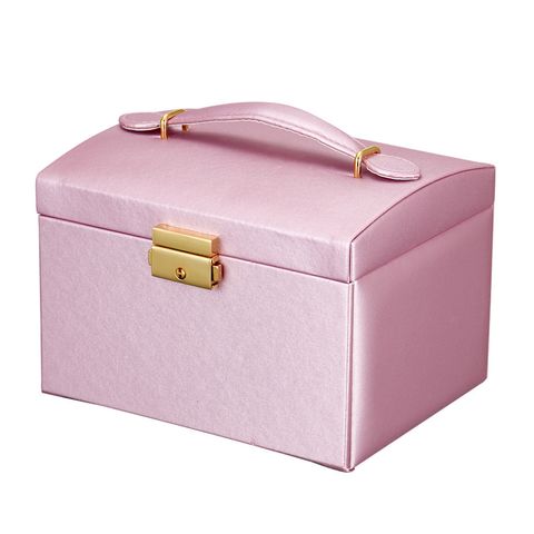 Fashion Solid Color Leather Jewelry Boxes 1 Piece