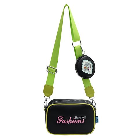 Women's Medium Pu Leather Letter Streetwear Zipper Camera Bag