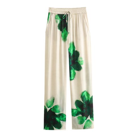 Holiday Beach Women's Streetwear Flower Polyester Printing Pants Sets Pants Sets