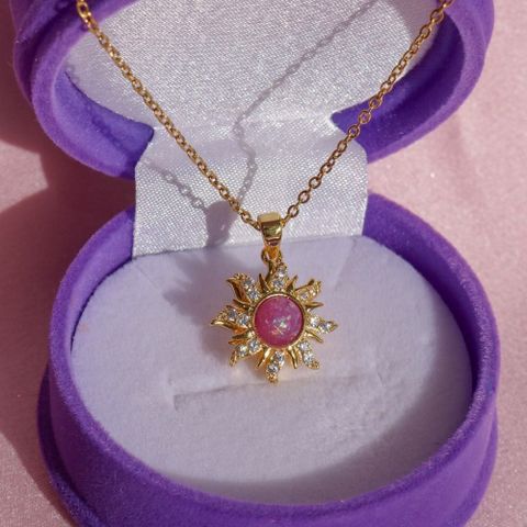 Copper Sweet Gemstone Sun Opal Rings Earrings Necklace