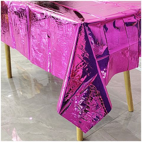 Simple Style Solid Color Plastic Party Festival Tablecloth