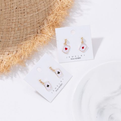 1 Pair Simple Style Letter Alloy Ear Studs