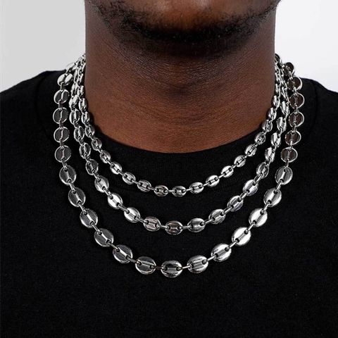 304 Stainless Steel 18K Gold Plated Hip-Hop Plating Geometric Necklace