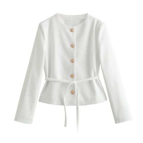 Women's Streetwear Solid Color Button Single Breasted Casual Jacket