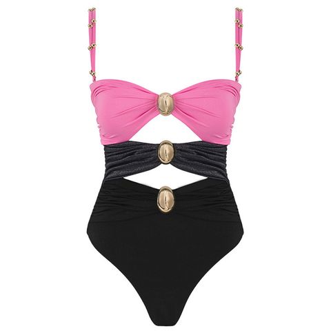 Women's Simple Style Solid Color 2 Pieces One Pieces Swimwear