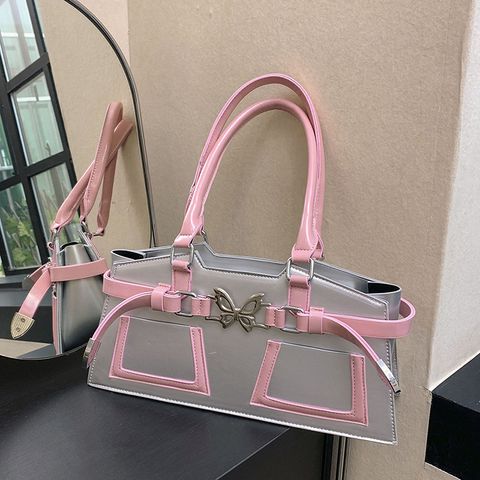 Women's Medium Pu Leather Butterfly Streetwear Zipper Handbag