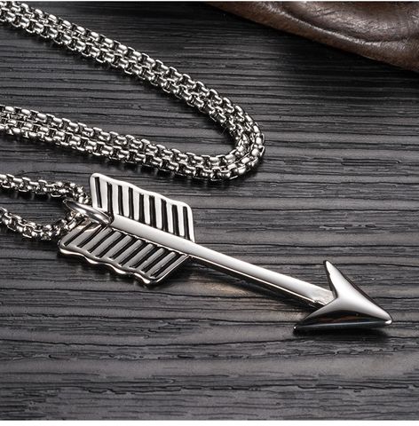 Hip-Hop Retro Feather 304 Stainless Steel Plating 18K Gold Plated Men's Pendant Necklace