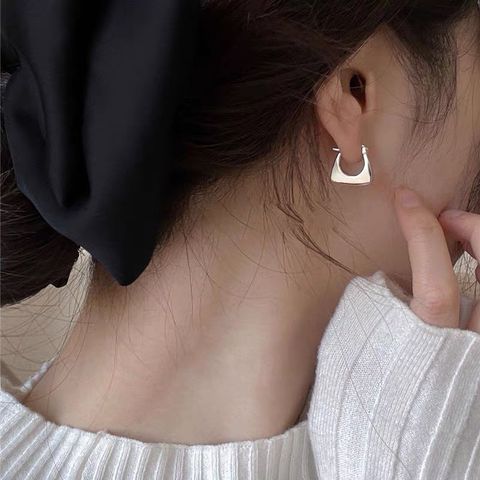 1 Pair Romantic Simple Style Geometric Sterling Silver Earrings