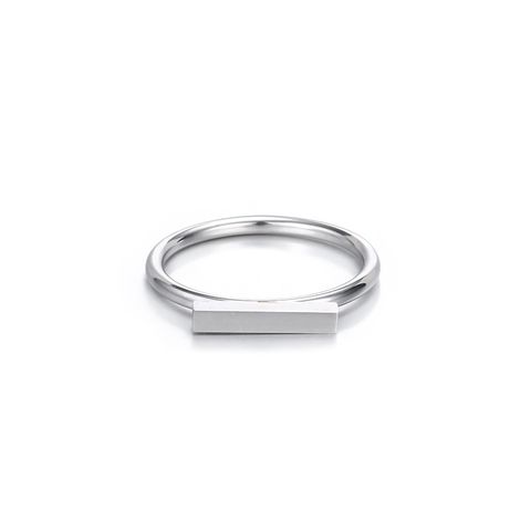 316L Stainless Steel  Simple Style Solid Color Rings