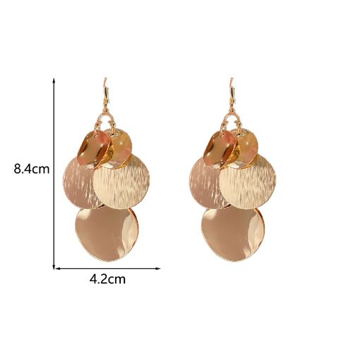 1 Pair Luxurious Simple Style Sequins Sequins Alloy Drop Earrings