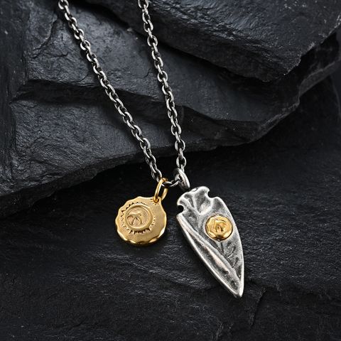 Hip-Hop Retro Statue 304 Stainless Steel 18K Gold Plated Unisex Pendant Necklace