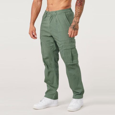 Men's Solid Color Simple Style Loose Men's Bottoms