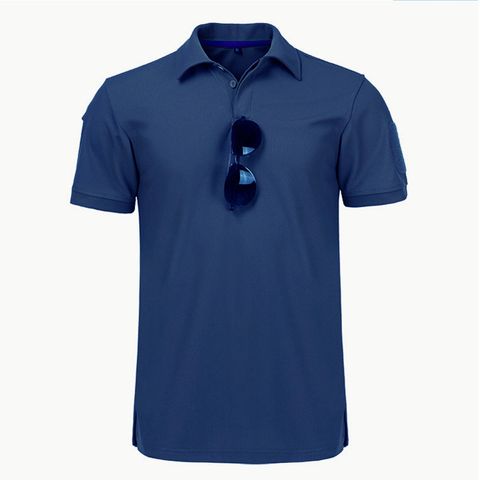 Men's Solid Color Simple Style Turndown Short Sleeve Regular Fit Men's T-shirt