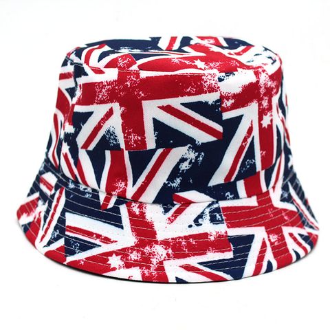 Unisex Casual British Style National Flag Wide Eaves Bucket Hat