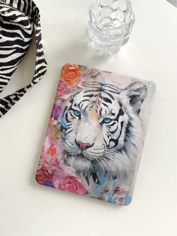 Plastic Animal Tiger Flower Classical Tablet PC Protective Sleeve Phone Accessories