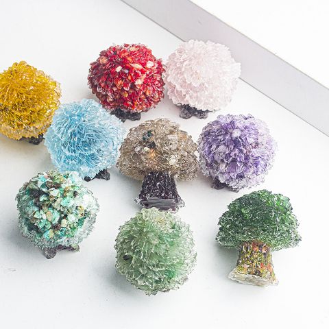 Simple Style Tree Natural Crystal Gem Resin Artificial Decorations