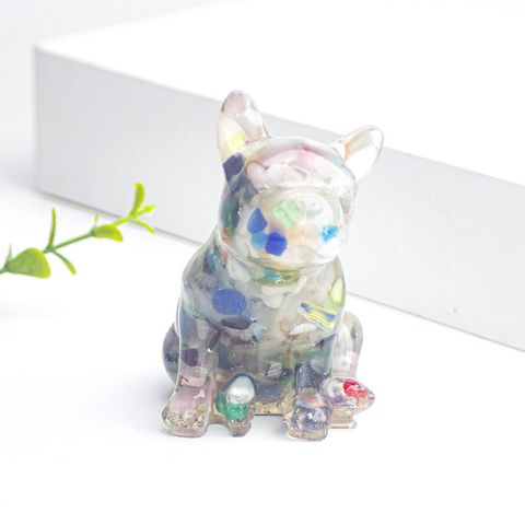Simple Style Dog Natural Crystal Resin Artificial Decorations
