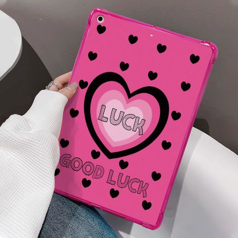 Plastic Double Heart Letter Cute Tablet PC Protective Sleeve Phone Accessories