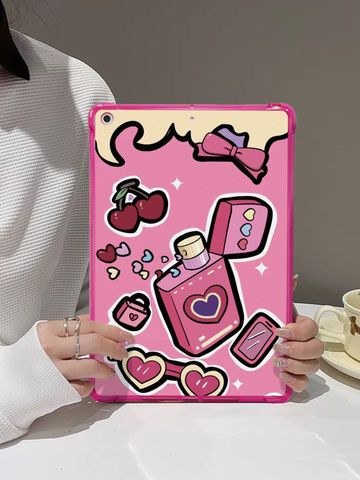 Plastic Cartoon Double Heart Bow Knot Cute Tablet PC Protective Sleeve Phone Accessories