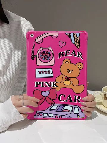 Plastic Cartoon Double Heart Bear Cute Tablet PC Protective Sleeve Phone Accessories