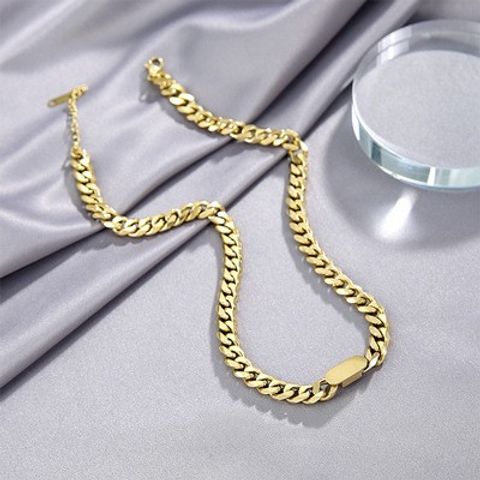 Fashion Geometric Titanium Steel Plating Necklace