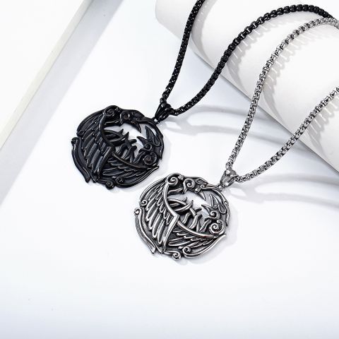 IG Style Gothic Cool Style Wings 304 Stainless Steel Men's Pendant Necklace