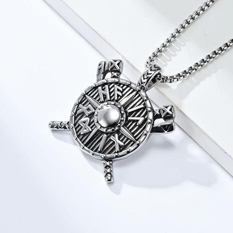 IG Style Gothic Cool Style Axe 304 Stainless Steel Men's Pendant Necklace