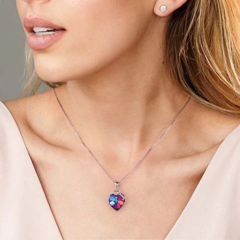 Wholesale Sweet Simple Style Letter Heart Shape Copper Pendant Necklace