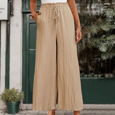 Women's Holiday Daily Streetwear Solid Color Full Length Belt Casual Pants