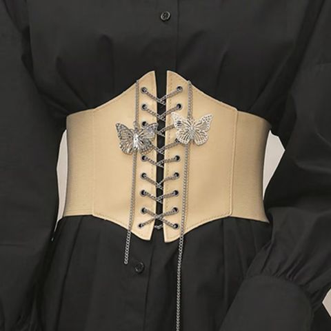 Simple Style Butterfly Elastic Band Women's Corset Belts