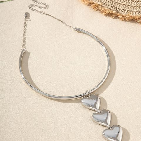 Simple Style Heart Shape Zinc Alloy Women's Necklace