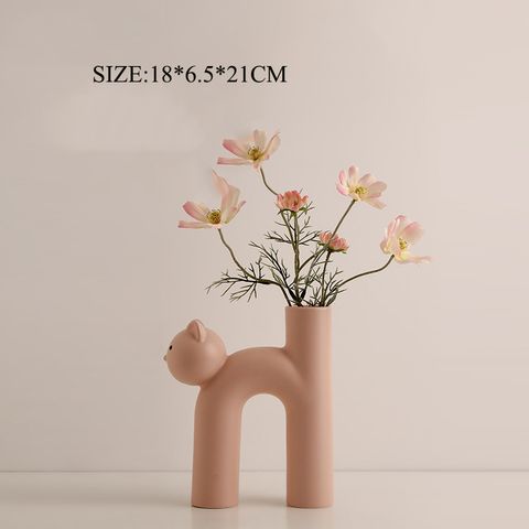Classic Style Cat Ceramics Vase