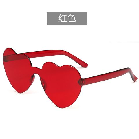 Unisex Fashion Heart Shape Pc Polygon Sunglasses