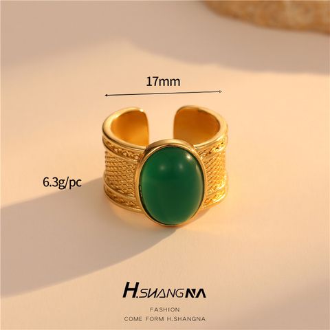 Wholesale Retro Geometric Copper 14K Gold Plated Open Rings
