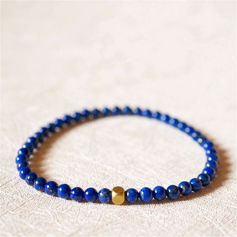 Vintage Style Solid Color Lapis Lazuli Women's Bracelets