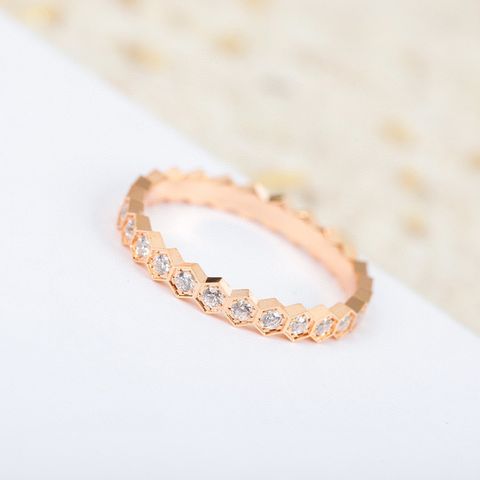 Wholesale Lady Geometric Copper Plating 18K Gold Plated Rings