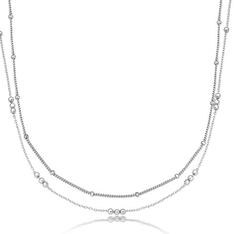 Sterling Silver 18K Gold Plated White Gold Plated Casual Simple Style Geometric Necklace