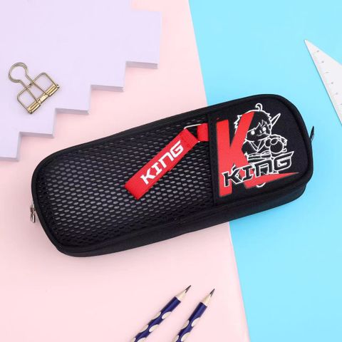 Letter Polyester Learning School Vintage Style Pencil Case