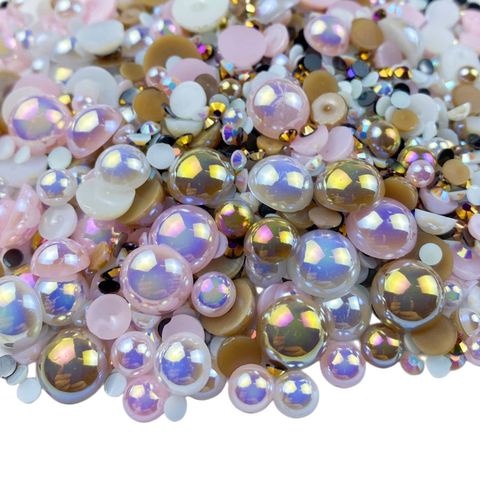 1 Set Resin Rhinestone Round Beads